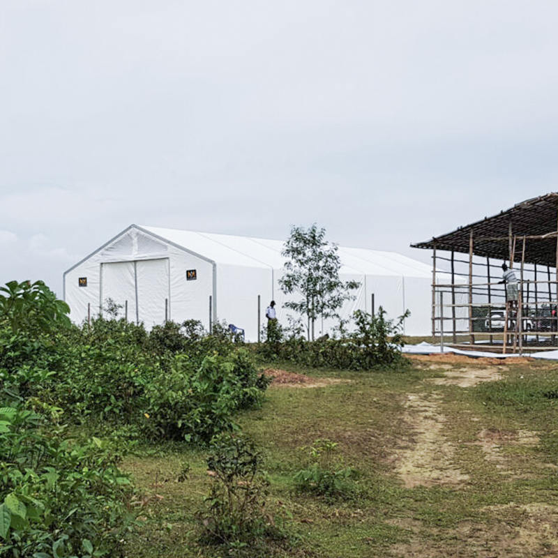 واحدهای ذخیره سازی متحرک چادری 10x24 متری مقاوم در برابر آتش استاندارد IFRC/ICRC/WFP/IOM (MSU)