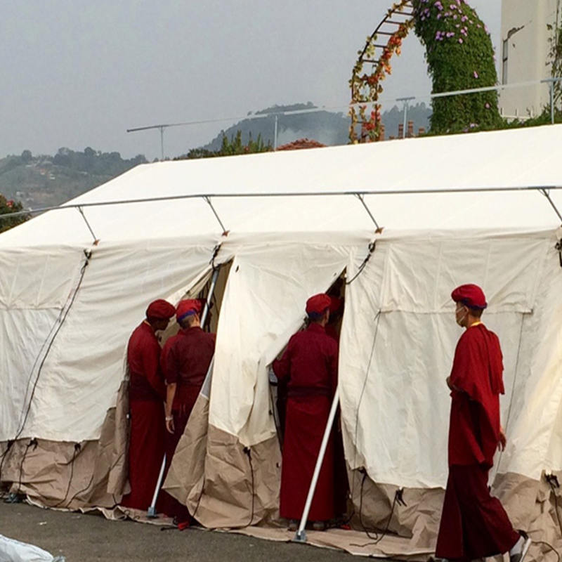 چادر پایه چادر چند منظوره استاندارد MSF/ICRC/IFRC 45 متر مربعی مورد استفاده برای مدرسه، دفتر، درمانگاه