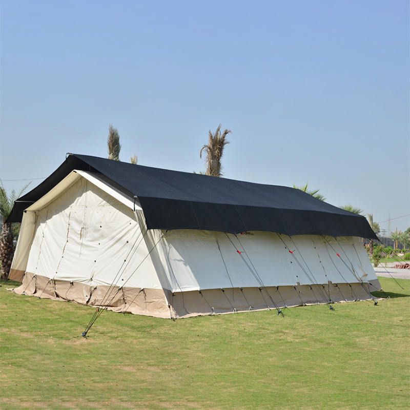 چادر پایه چادر چند منظوره استاندارد MSF/ICRC/IFRC 45 متر مربعی مورد استفاده برای مدرسه، دفتر، درمانگاه