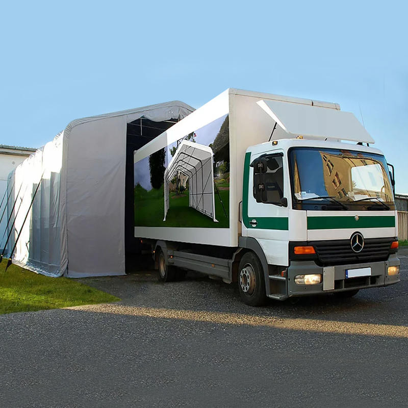 8X12 4 متر ارتفاع جانبی مقاوم در برابر اشعه ماوراء بنفش انبار سایه چادر آفتاب پناه