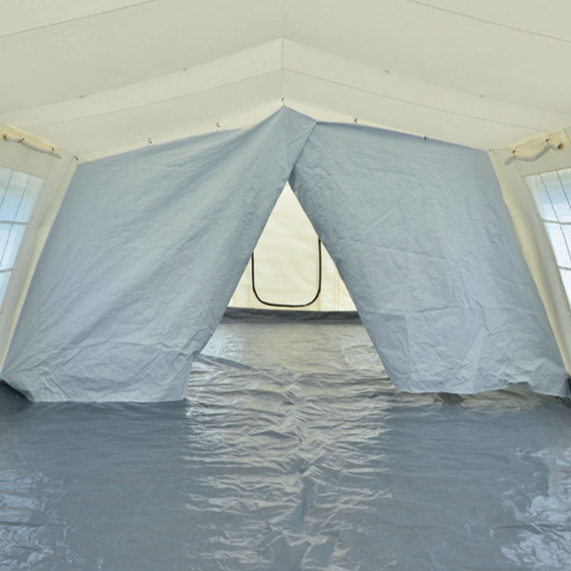 پناهگاه موقت چند منظوره استاندارد یونیسف 72 متر مربع چادر هوگی تثبیت شده با اشعه ماوراء بنفش
