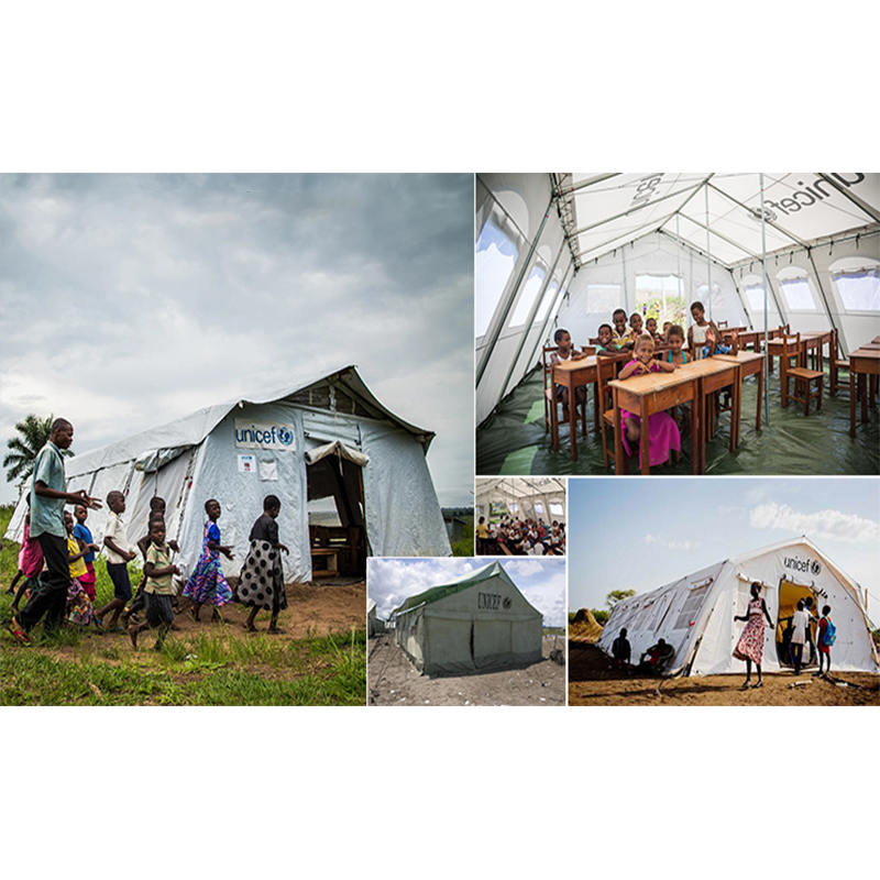 چادر چادر چند منظوره 24 متر مربعی استاندارد یونیسف با سیستم تهویه خوب