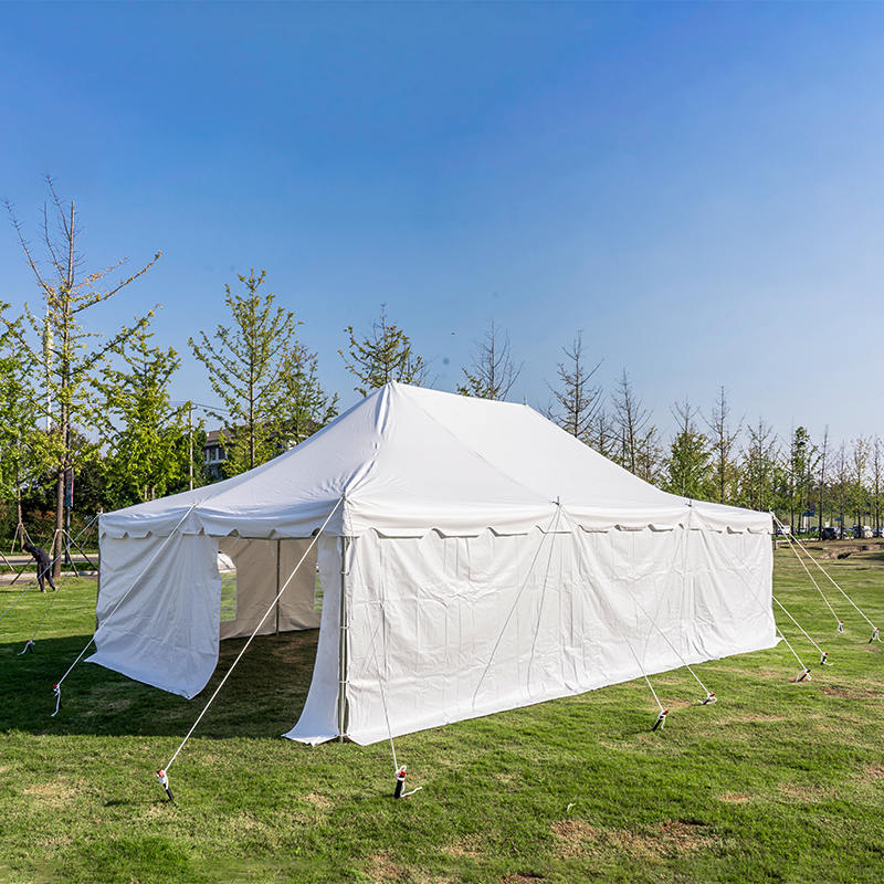 چادر میله ای با سایبان سفید پی وی سی 20 