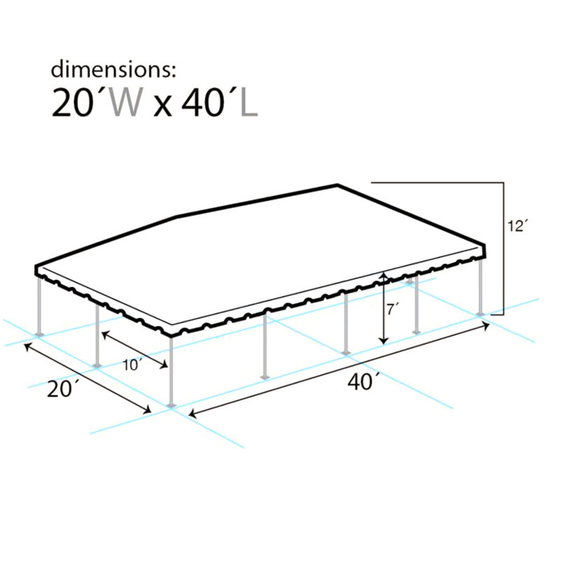 چادر مهمانی PVC لوله آلومینیومی 20 